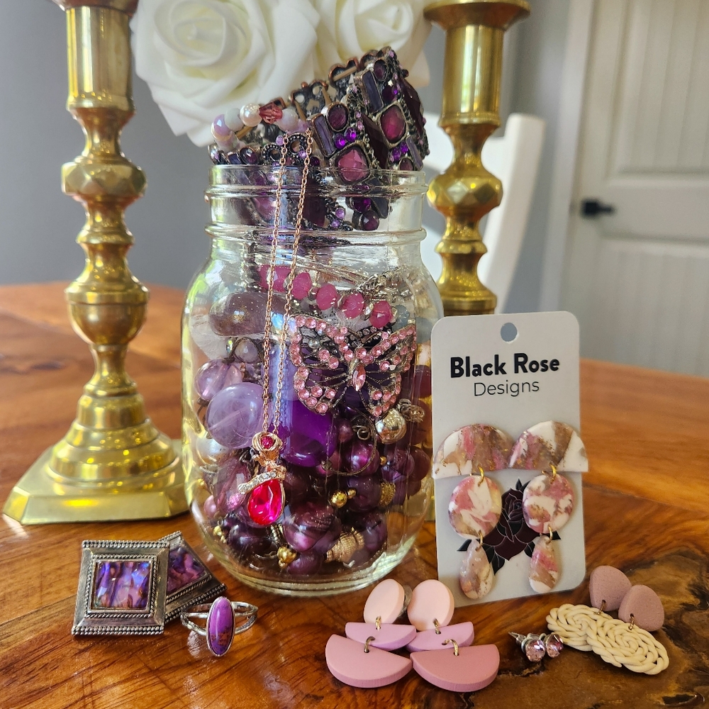 Mystery Jewelry Jar - Purple & Pink Inspired